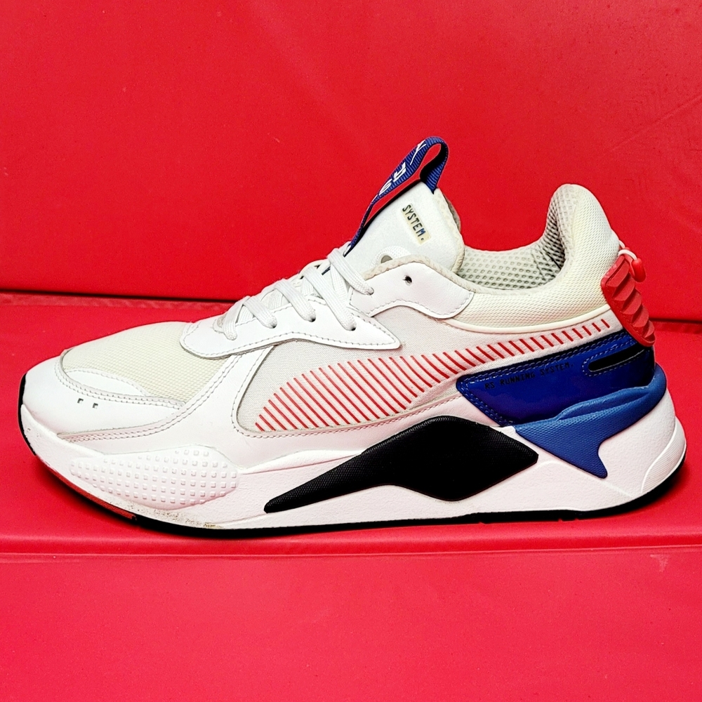 Puma RSX Patent Wit Men's Athletic Shoes #372292-02 size 13